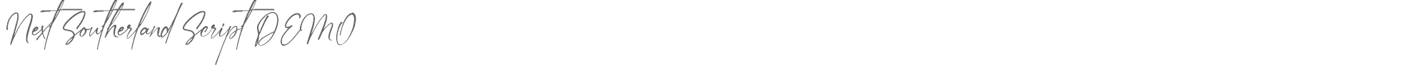 Sample characters Next Southerland Script Font